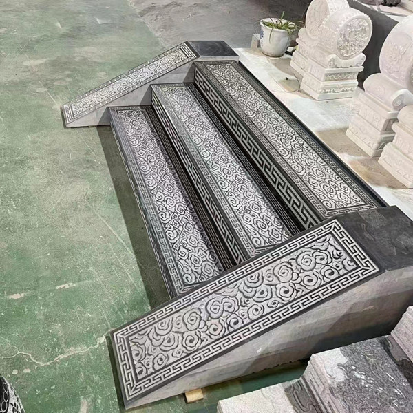 庭院青石祥云踏步石台阶